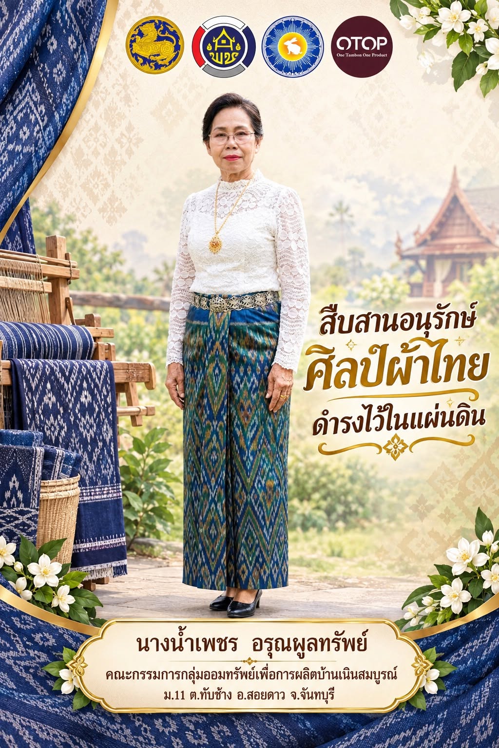 สำนักงานพัฒนาชุมชนอำเภอสอยดาว ขอเชิญชวนสวมใส่ผ้าไทย  ในทุกๆโอกาส ภายใต้แนวคิด "ผ้าไทย ใส่ให้สนุก" 